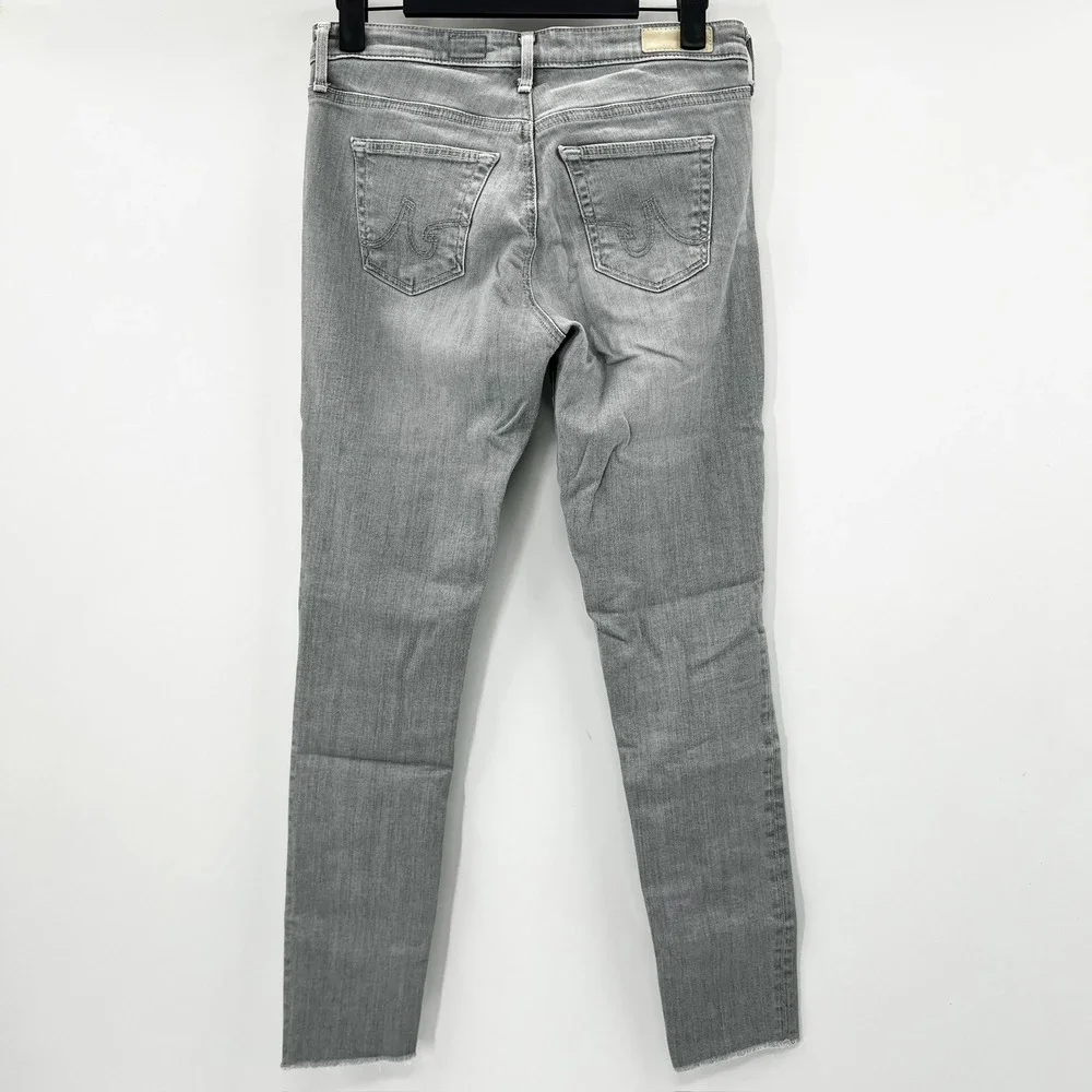 AG Adriano Goldschmied The Legging Ankle Grey Wash Super Skinny Jeans Women's 25